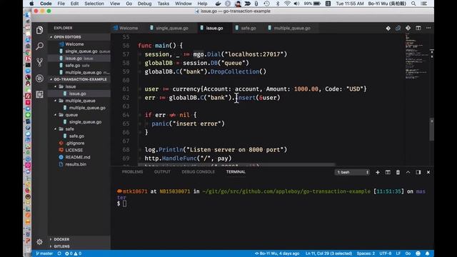 用 Go 語言解決 mongodb transaction 問題 смотреть онлайн