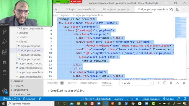 55 Cairo Univ Nodejs Angular Login component ts and html смотреть онлайн