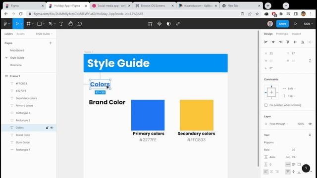 4. Style Guide Holiday App Design Using Figma смотреть онлайн