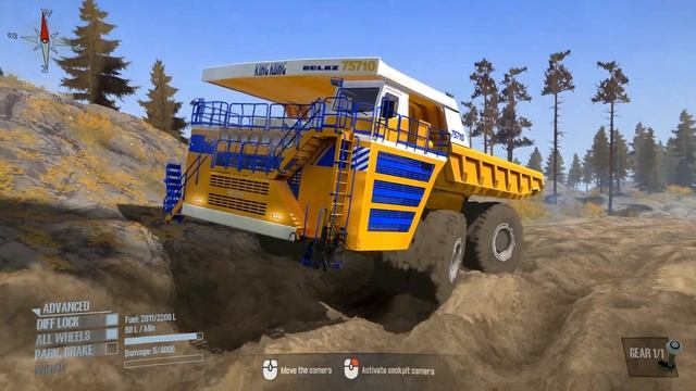 Spintires MudRunner Belaz 75710 The Biggest Truck In The World Deep Hole Driving смотреть онлайн