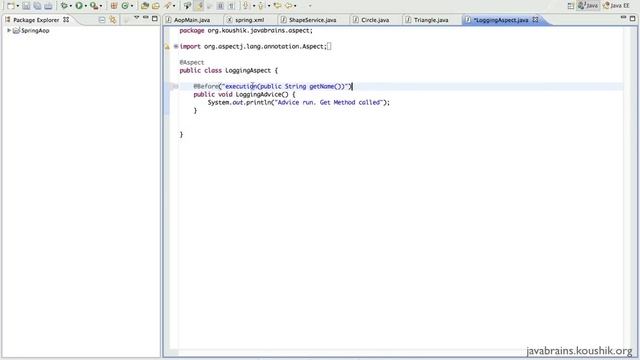 Spring Tutorial 27 - Writing Our First Aspect Part 2 смотреть онлайн