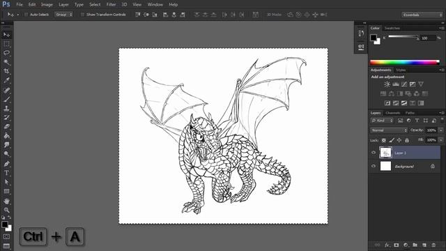 Remove the White Background From Line Art in Adobe Photoshop смотреть онлайн