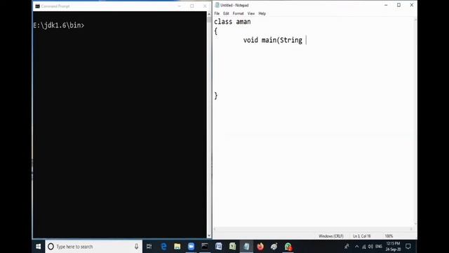 How to make and execute a java program using notepad and cmd | Java Program in Notepad in 2021 смотреть онлайн