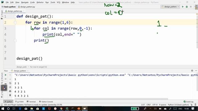 Python for Beginners | Printing Design Numerical Pattern смотреть онлайн