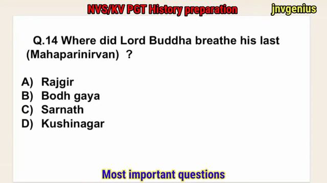 NVS/KV PGT History preparation-2023 | Most important questions MCQs of buddhism and jainism-Part 1 смотреть онлайн