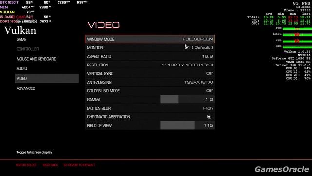 DOOM - GTX 1050 Ti - i5 3450 - 8GB RAM - OpenGL vs. Vulkan - 1080p смотреть онлайн