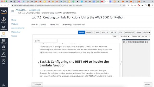 AWS Lab 7.1: Creating Lambda Functions Using the AWS SDK for Python смотреть онлайн
