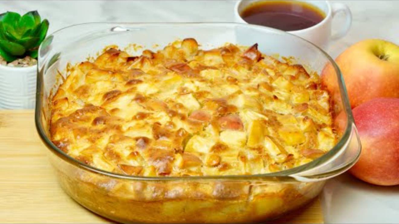 Яблочный пирог, который тает во рту! За 5 минут работы! Быстро, Просто и очень Вкусно! смотреть онлайн