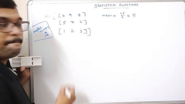 STATISTICAL FUNCTIONS (MEAN,MEDIAN,VARIANCE,STANDARD DEVIATION) IN NUMPY - PYTHON PROGRAMMING смотреть онлайн