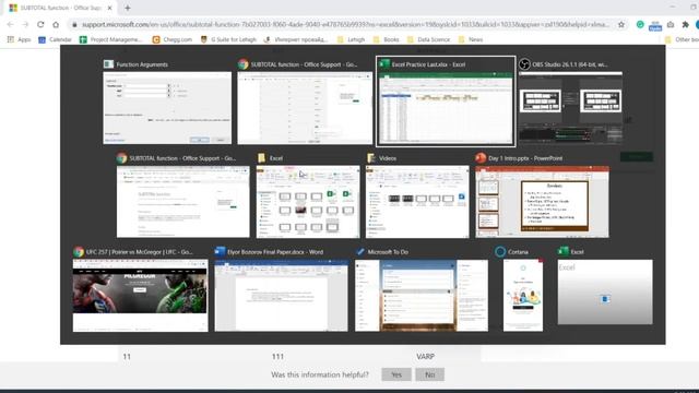 EXCEL: SUBTOTAL Funksiyasi смотреть онлайн