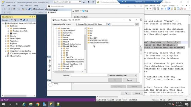 Step-by-Step Guide: Reducing Log File Size in MS SQL Server 2022 using the Detach Option смотреть онлайн