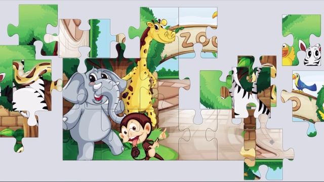 Welcome to the Zoo for Kids - Zoo Puzzle. смотреть онлайн