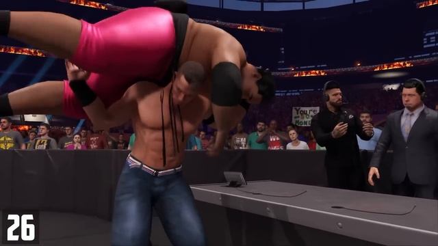 50 лучших экстремальных финишеров в WWE 2K23