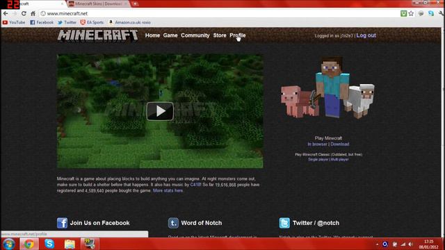 Minecraft - How to Install Skins смотреть онлайн