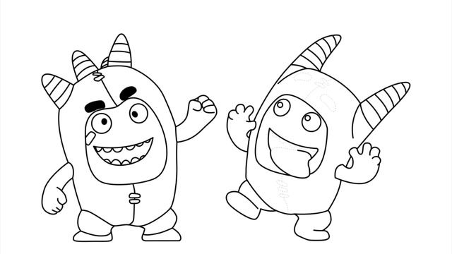 Drawing Oddbods Fuse and Pogo For Kids Easy (Drawing For Kids) смотреть онлайн