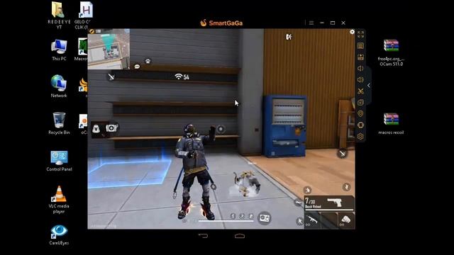 White 444 New desert Eagle Jumpshot trick Work with macro on pc in free fire in any emulator смотреть онлайн