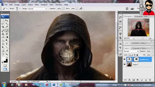 Tutorial Mr.Grafis | Tutorial skull face (wajah tengkorak) photoshop cs 3 bahasa indonesia смотреть онлайн