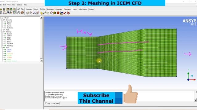 ANSYS ICEM CFD Meshing : Learn 2D Geometry, Blocking and Association, checking in FLUENT смотреть онлайн