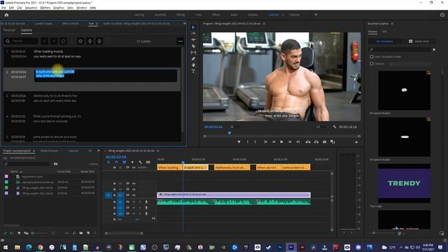 Adding Automatic Subtitles In Adobe Premiere Pro