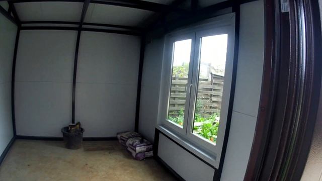 Гараж 9 метров и навес 6 метров из сэндвич панелей из минеральной ваты смотреть онлайн