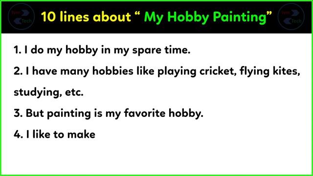 10 lines on my hobby painting in english | few lines about my hobby painting in English смотреть онлайн