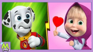 Щенячий Патруль против Маши.Щенки-Спасатели в Гонке на Скорость.Кто Самый Быстрый Мультгерой