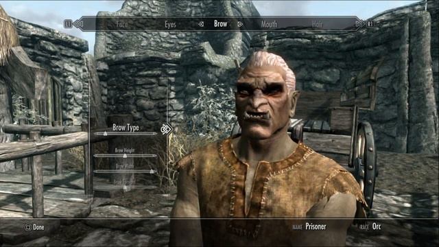 Skyrim - Awesome Orc Character Creation смотреть онлайн