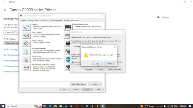 Canon G2000 Printer Head Cleaning | Canon G2000 Color Print Problem | #canonprinter
