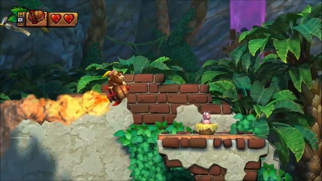Donkey Kong Country: Tropical Freeze - 100% Walkthrough - 5-2 Reckless Ride (Puzzle Pieces and KONG смотреть онлайн