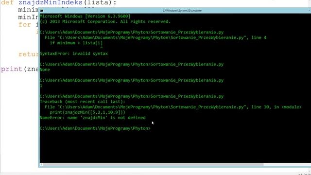 Sortowanie przez wybieranie [Python] odc. 23 z serii podstaw Pythona смотреть онлайн