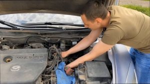 Замена фланца системы охлаждения Mazda6