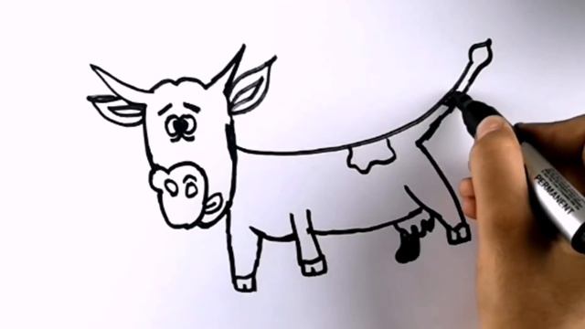 How to draw a cow | Как нарисовать корову | Wie man eine Kuh zeichnet смотреть онлайн