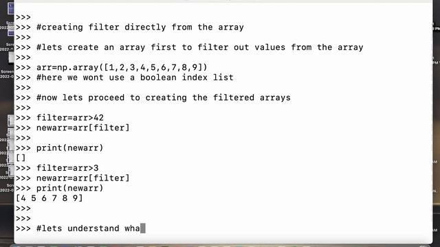 Python NumPy Tutorial For Beginners - NumPy Direct Filtering смотреть онлайн