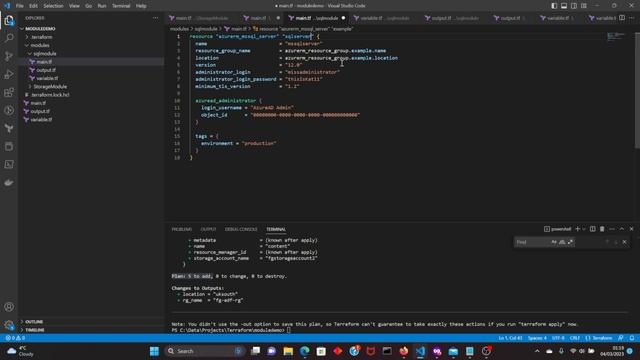 Terraform Module Demo: Deploying Storage and SQL Server in Azure смотреть онлайн