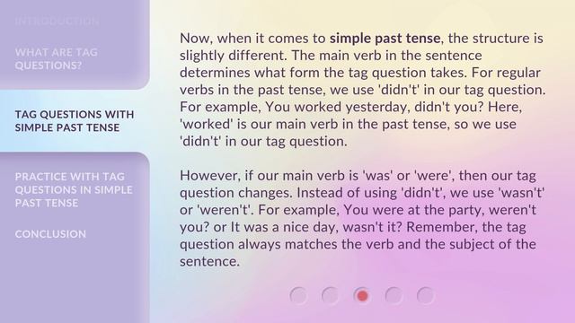 Mastering Tag Questions in Simple Past Tense смотреть онлайн