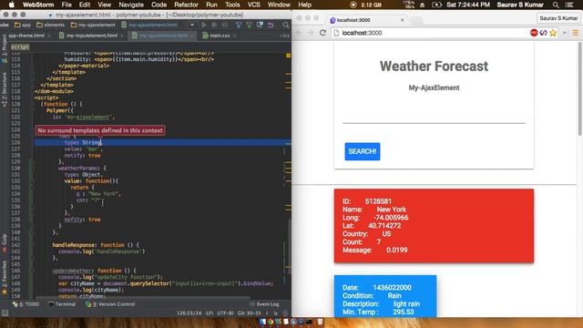 Polymer Tutorials 1.0 #42 Updating IRON AJAX Params from JavaScript in Polymer web app смотреть онлайн