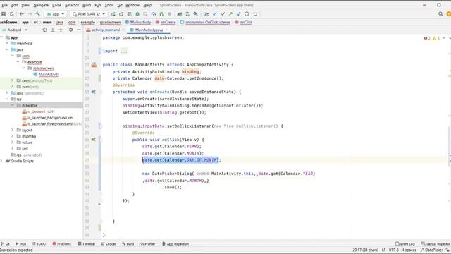 How to use Date Picker Dialog in Android смотреть онлайн
