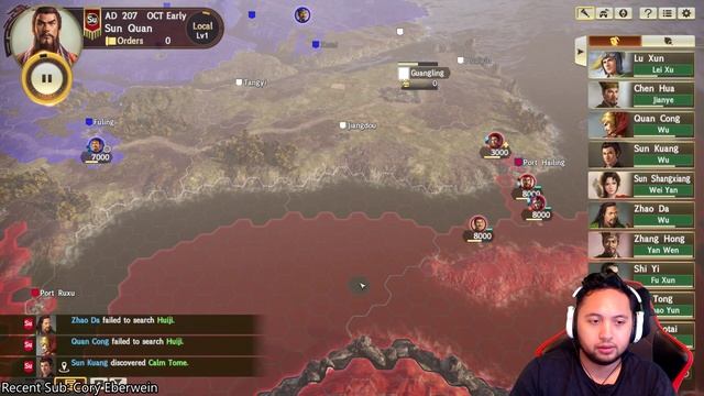 Let's Play Romance Of The Three Kingdoms XIV Sun Quan Campaign Scenario The Three Visits (English) смотреть онлайн