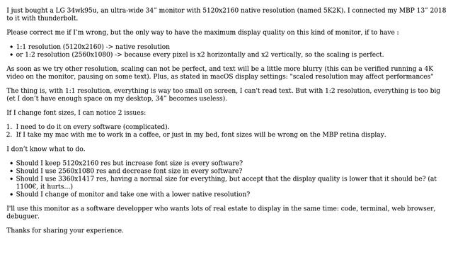 Apple: How to choose the correct resolution for a 5K2K monitor on macOS? смотреть онлайн