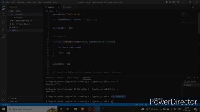 Day 6 TypeScript and Git смотреть онлайн