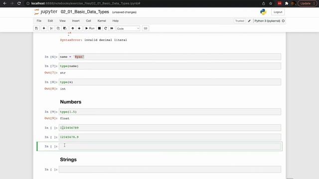 Variables and Types | Python Essential Training смотреть онлайн