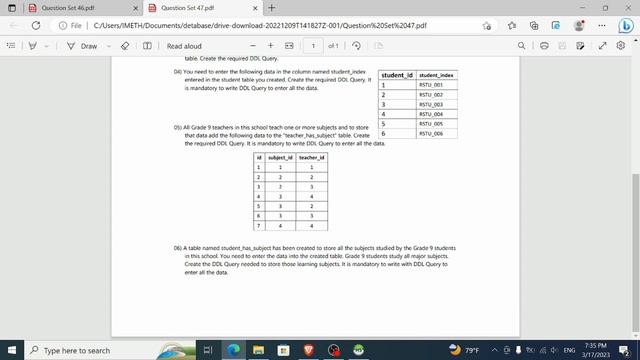Data Base Task 47 | 1st Year | Java Institute| IMETH WEERASINGHE смотреть онлайн