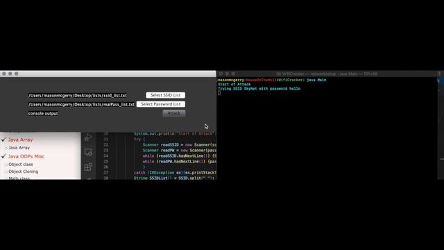 WiFi Cracker using Java, Swing GUI смотреть онлайн