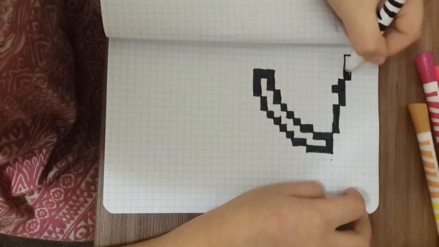 Как рисовать пиццу по клеткам!!!??? смотреть онлайн