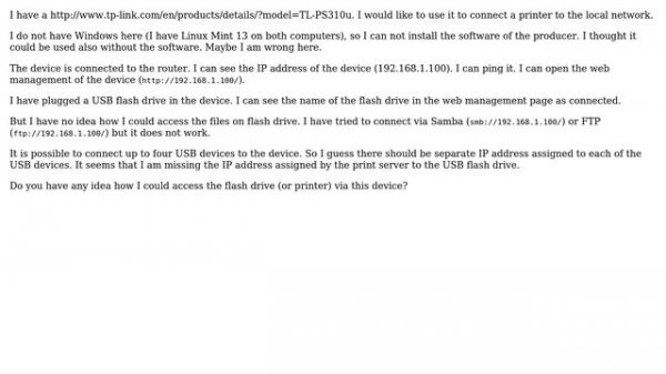 TP-LINK MFP and Storage Server