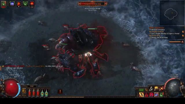 POE Boss Fight : Tsoagoth, the Brine king (ACT 6) смотреть онлайн