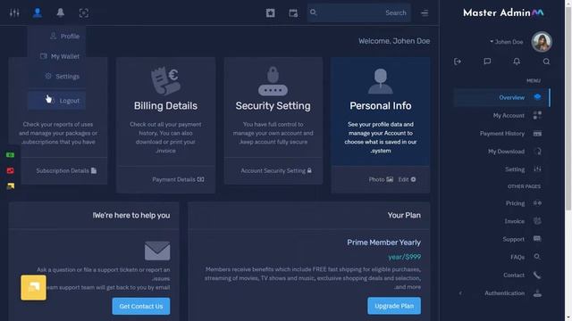 Subscription Bootstrap 5 Admin Dashboard Template with RTL Dark Theme смотреть онлайн