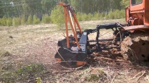 Мульчер TMC Cancela на тракторе  ДТ-75 часть 1