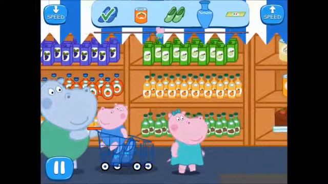 Гиппо в Супермаркете Мультик Гиппо пеппа Игра для детей смотреть онлайн
