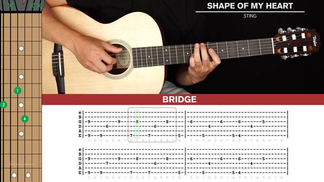 Shape Of My Heart Guitar Cover Sting 🎸|Tabs + Chords| смотреть онлайн